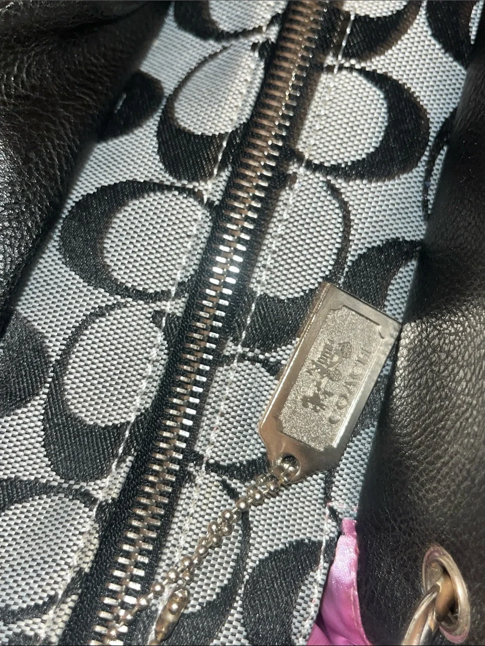 Coach Black and Gray Signature Tote